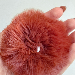 Помпон из искусственного меха "Красно-бурый" d=7 см