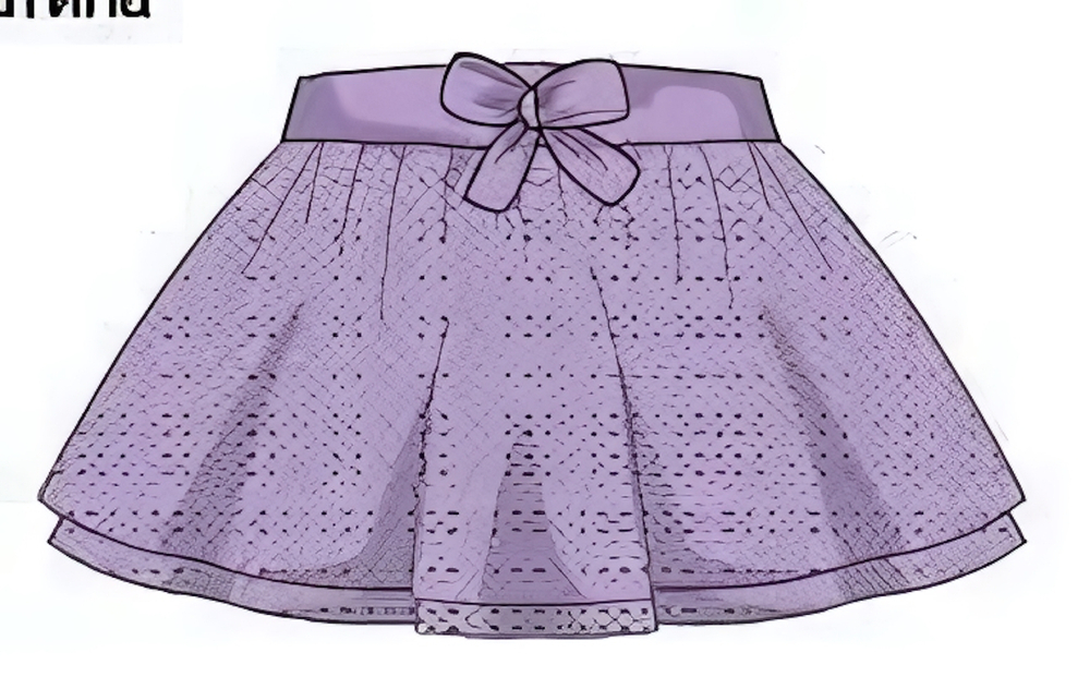 Юбка для девочек сиреневый р.110 (Batik)