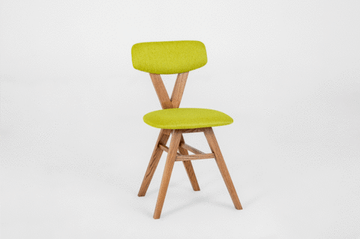 Стул Твист (дуб/светлый дуб с коричневой патиной/ткань 2-100 SWEET green)