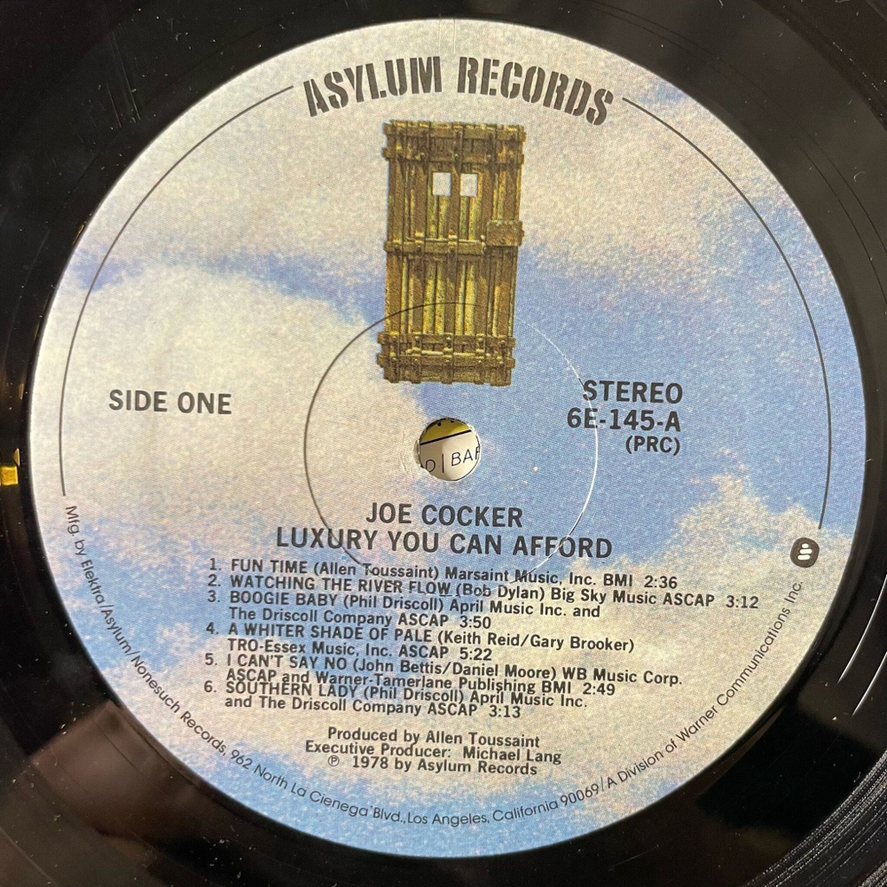 Винтажная виниловая пластинка LP Joe Cocker Luxury You Can Afford (USA 1978) Wasted Years