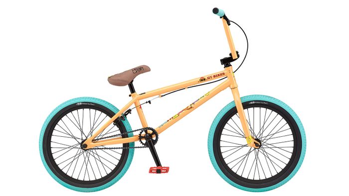 трюковой велосипед BMX GT PERFORMER желто-голубой