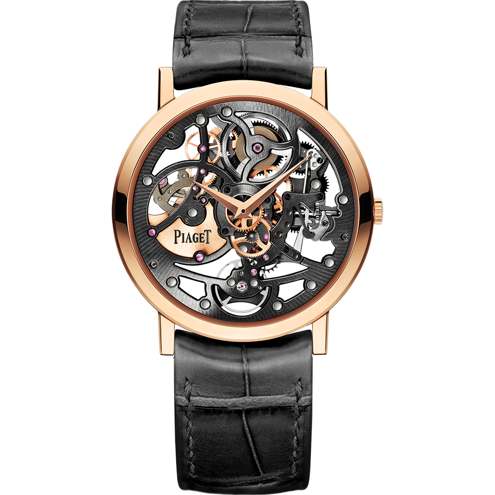 Piaget Altiplano Rose Gold Ultra-Thin Skeleton Luxury Watch (G0A38132)