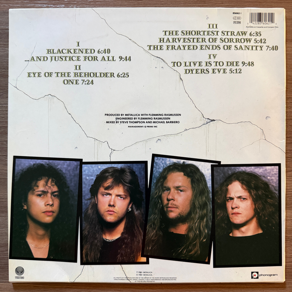 Metallica - ...And Justice For All 2LP (Голландия 1988г.)