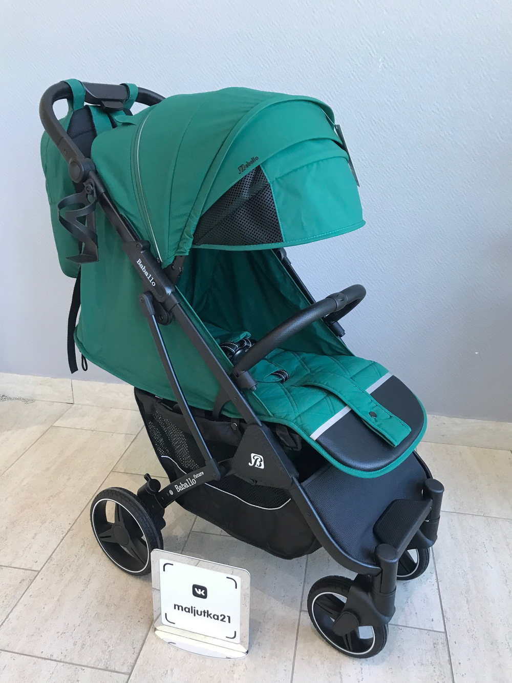 Коляска прогулочная Babalo 2024 Изумрудный текстиль на черной раме