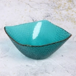 Салатник стеклянный «ICE CRYSTAL» 18*8,5см морской