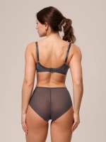 Трусы Zebra слипы с высокой линией талии (принт/графит)