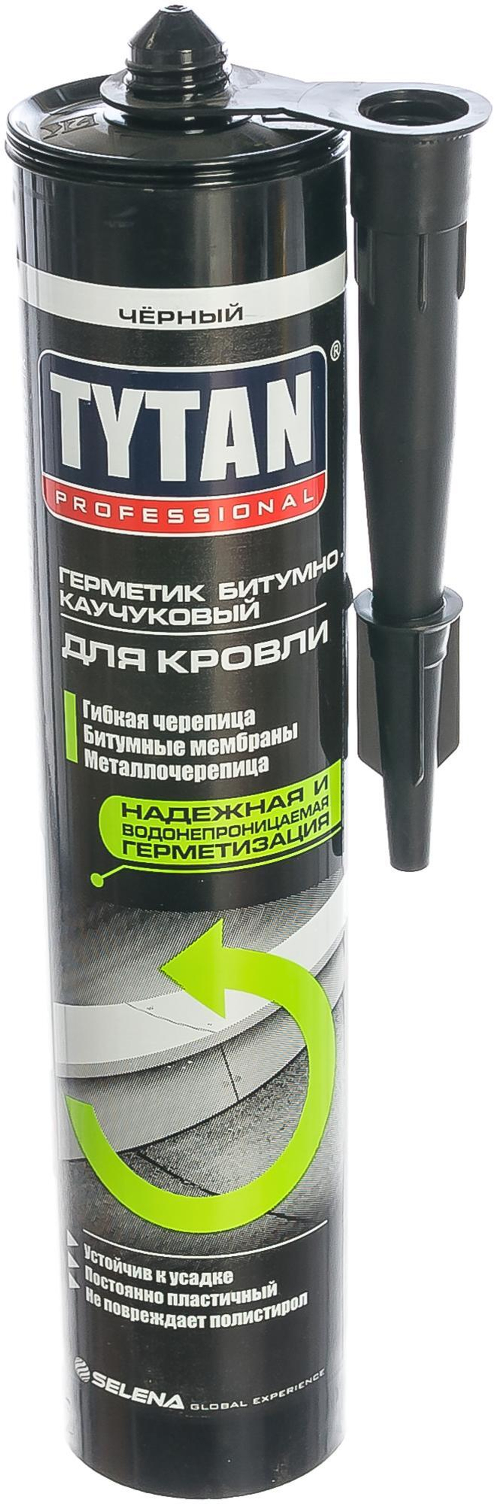 Герметик битумный для кровли TYTAN Professional чёрный (310мл)