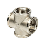 Крестовина STOUT SFT 0031 - 1" (для стальных труб, латунь никелированная)