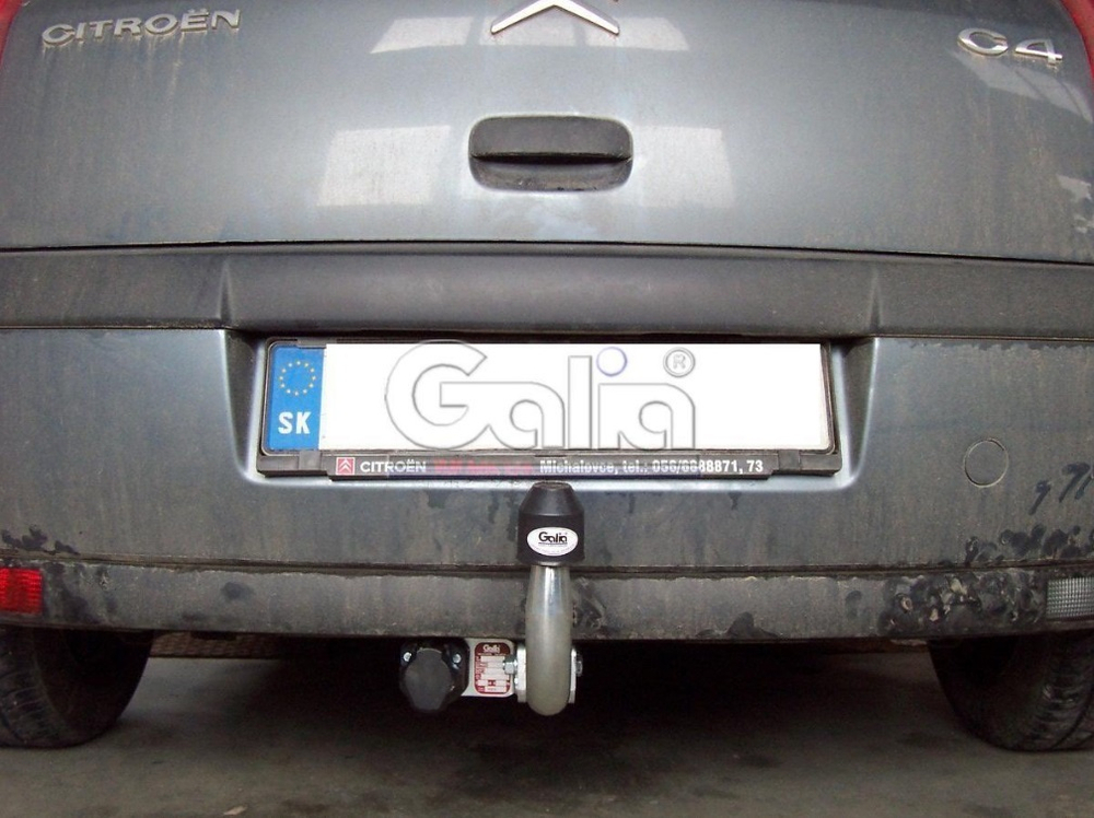 Фаркоп оцинкованный Galia C038A для Citroen C4 седан/хетчбек 2004-2010, 2010-, Peugeot 307, 308 хетчбек 3/5 дверей 2001-2007, 2007-2012(паспорт и сертификат в комплекте)(без электрики)