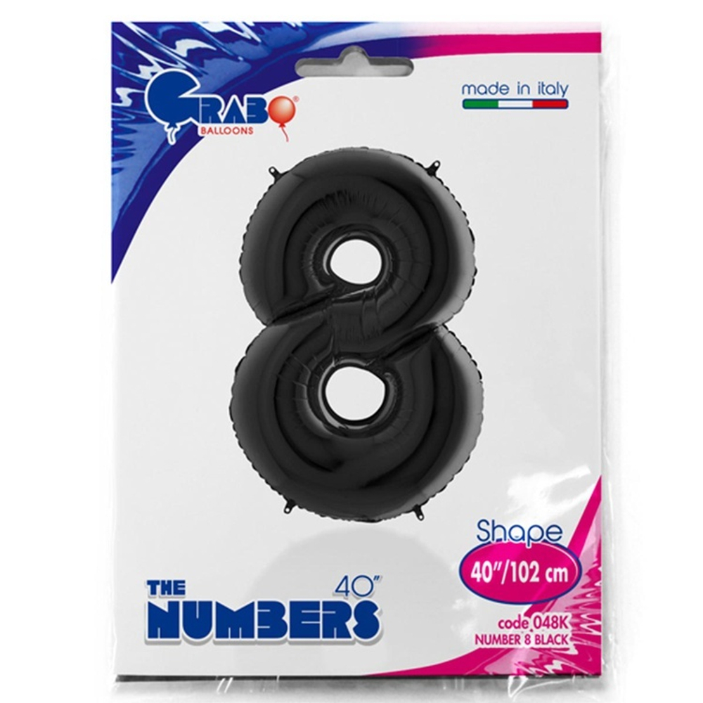 Цифра "8" чёрный