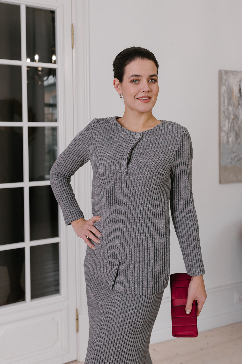 Джемпер 3054АЕ, серый #77С033054АЕ