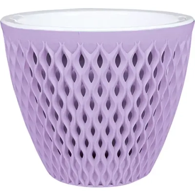 Кашпо для цветов пластиковое 3л d-17,1см «Версаль» Лавандовый сорбет