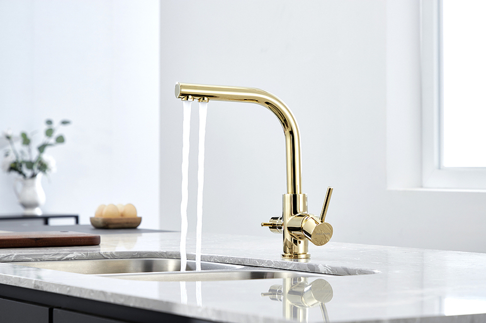 СМЕСИТЕЛЬ ДЛЯ КУХНИ ESSEN 213011-G ЗОЛОТО