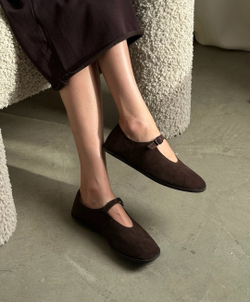 Балетки из натуральной замши