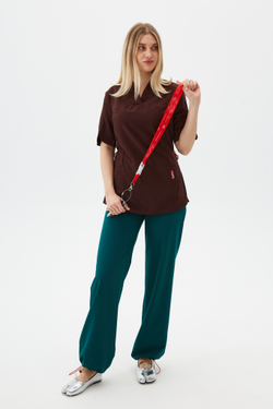 Топ медицинский женский Ньюлук, шоколад