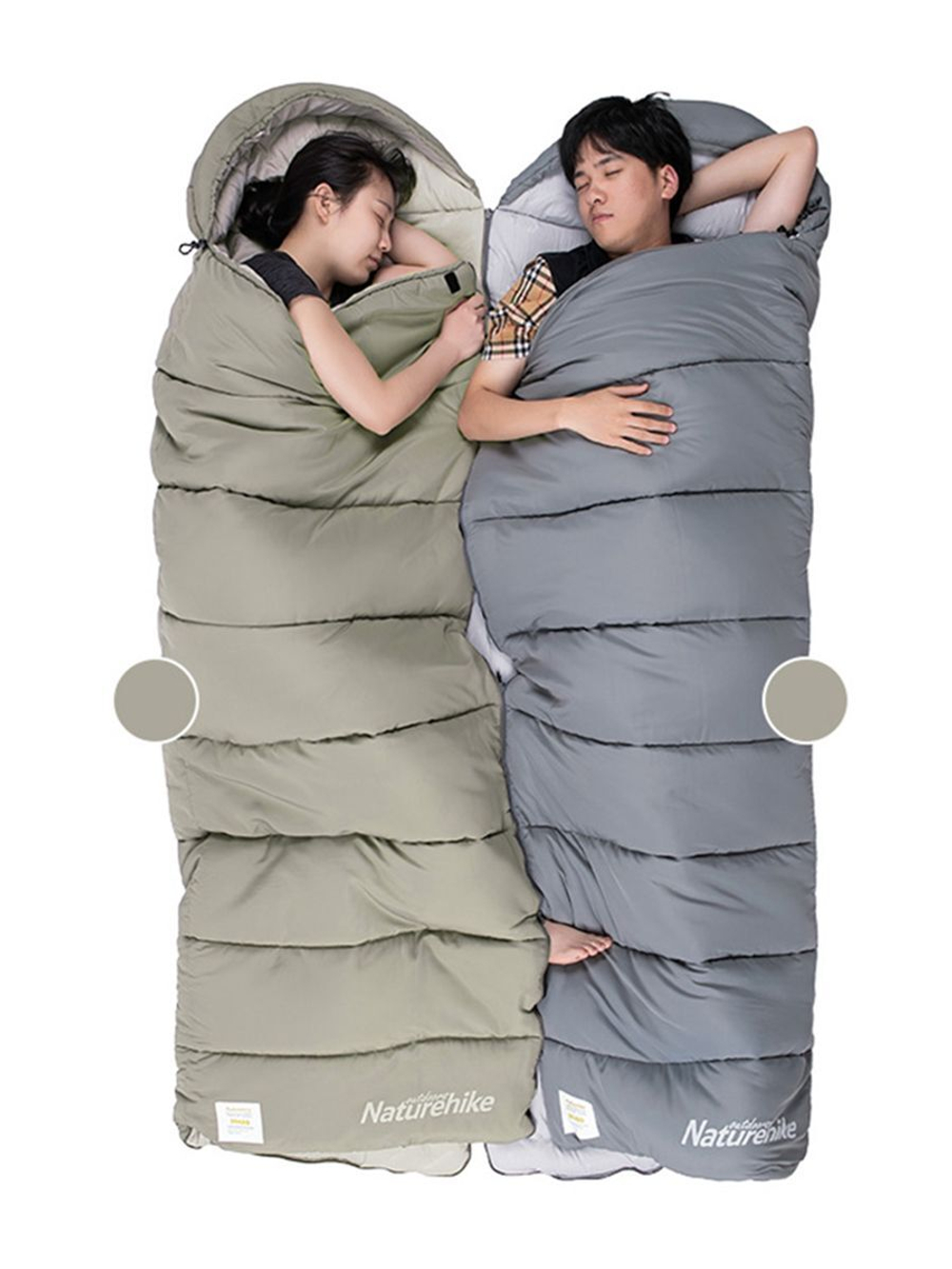 Спальный мешок Naturehike CNK2350WS023 M320 ультралёгкий хлопковый с капюшоном, весна осень, камуфляжный, молния справа