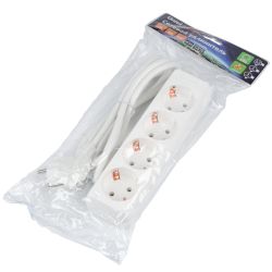 S-GCU4-1.5 WHITE Удлинитель серии Ultra. шнур 1.5м.. 4 гнезда. 16A. с-з. Белый. TM Uniel