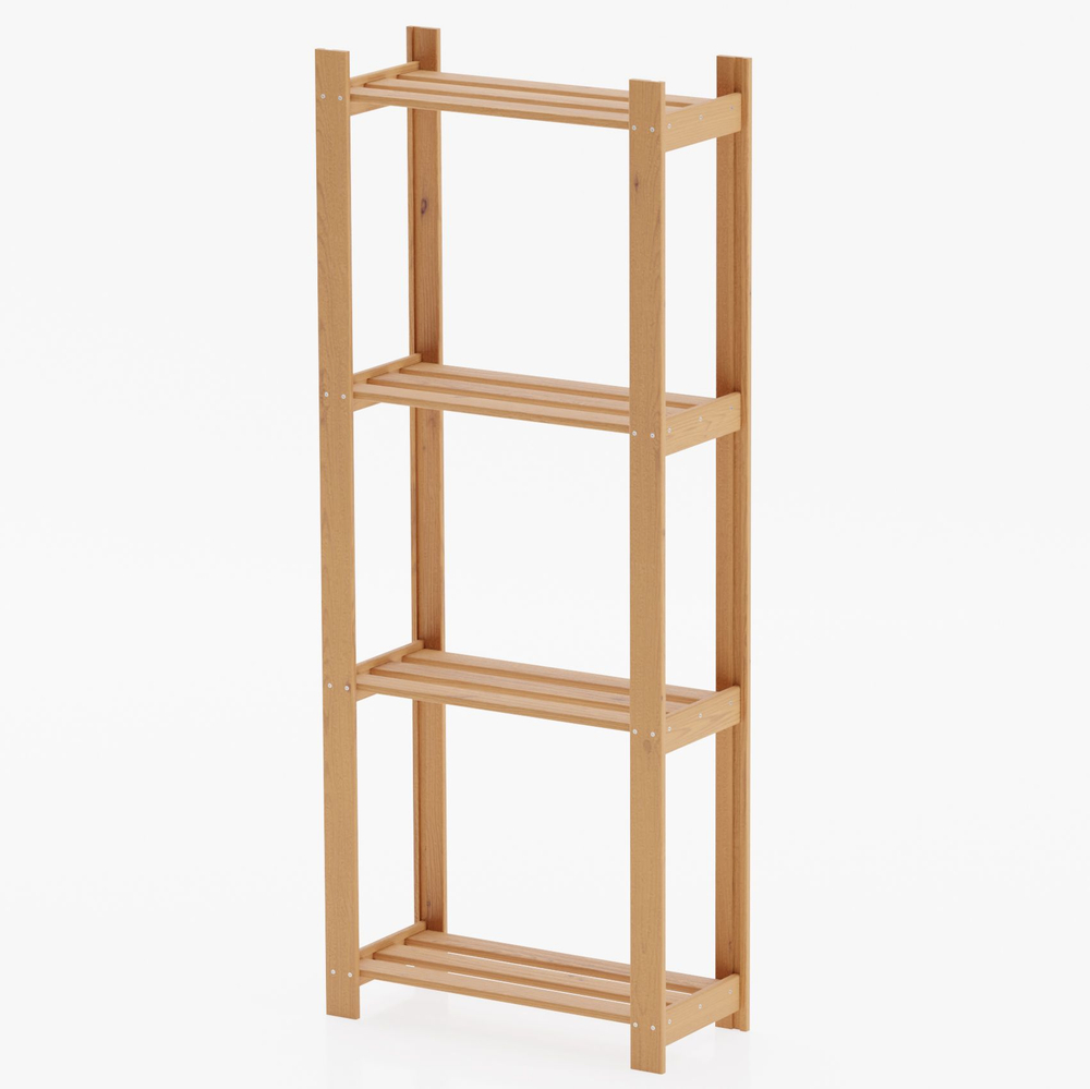 Стеллаж, 64х28х159, Альберт, напольный, напольный, деревянный, для игрушек и книг, на балкон и кухню, бейц, Ikea