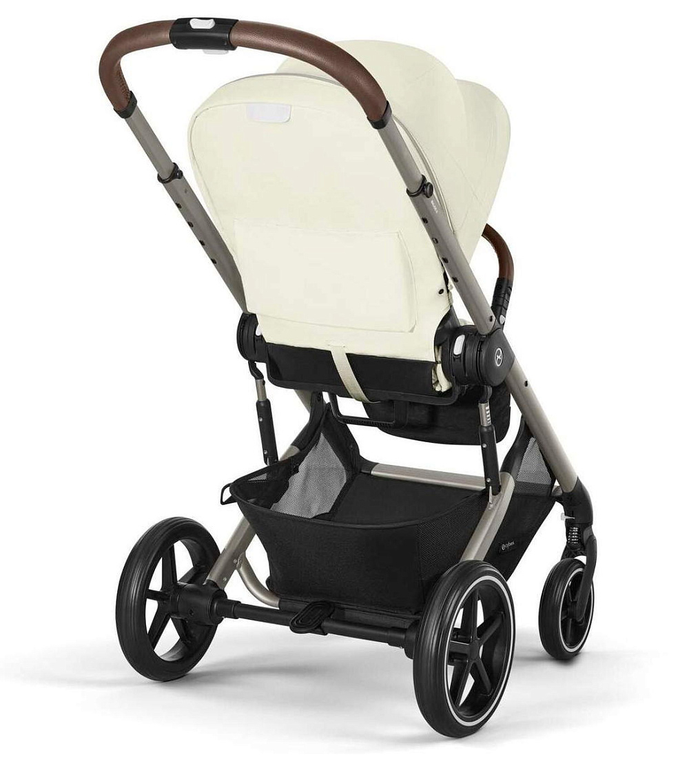 Коляска Cybex Balios S Lux TPE 2025 Aton B2 i-Size Volcano Black 3 в 1 Seashell Beige