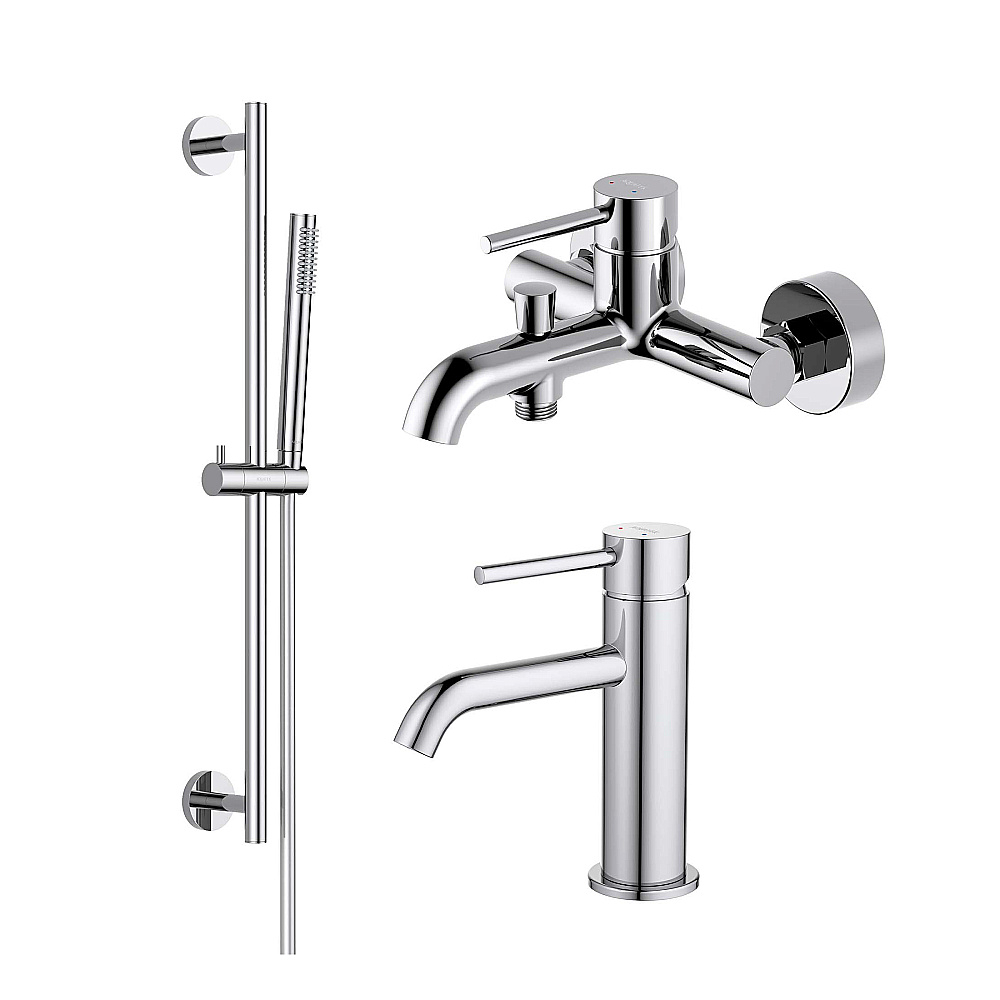 Набор смесителей Aquatek ЕВРОПА Set 3 в 1 (AQ1310CR+AQ1340CR+AQ2012CR) хром