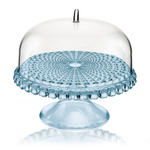 Блюдо для торта с крышкой, tiffany, ?30 см, голубое
