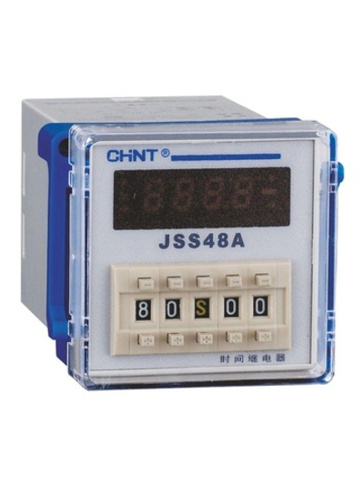 Реле времени JSS48A 8-контактный одно групповой переключатель многодиапазонной задержки питания AC/DC100V~240V CHINT 300084