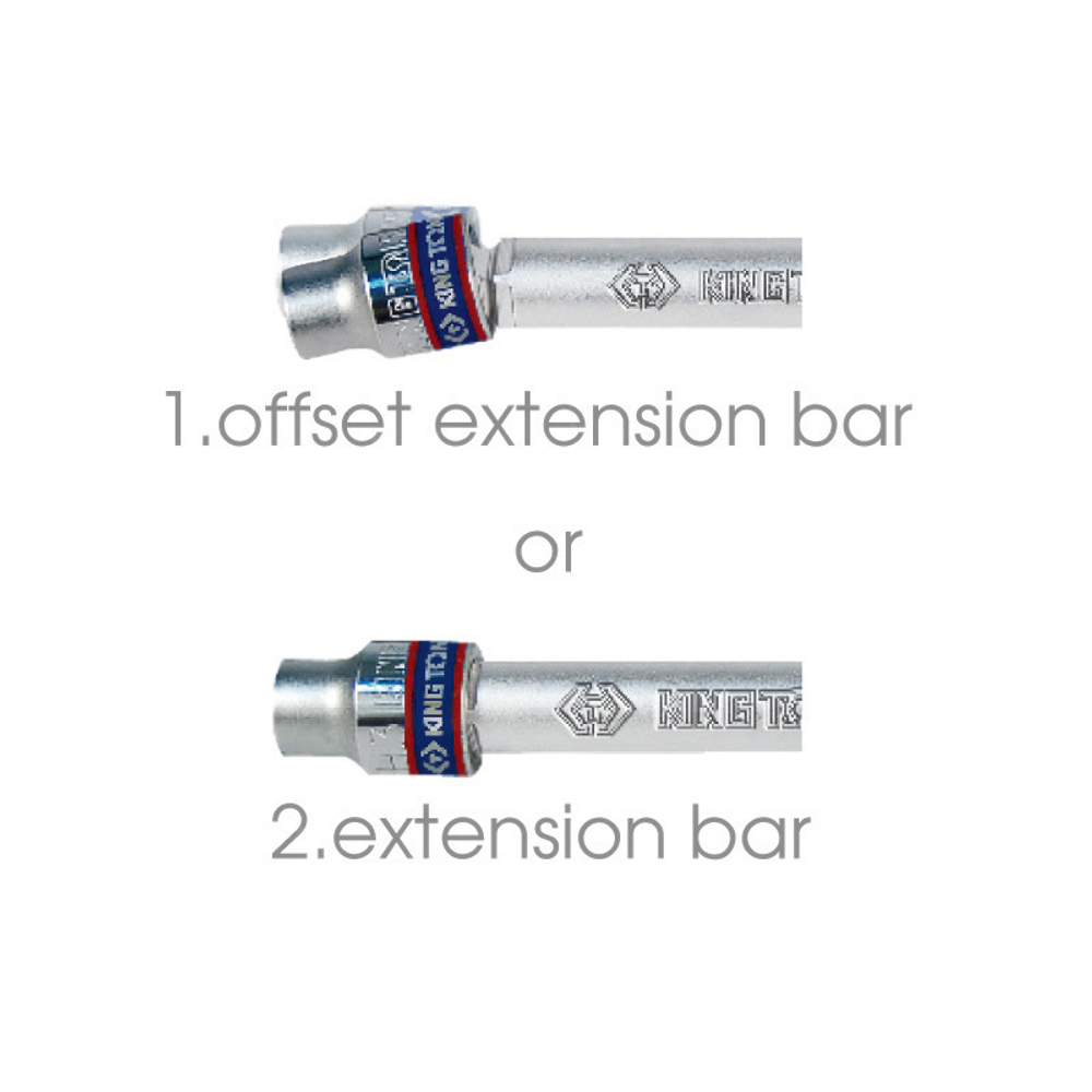 Удлинитель 1/2", 55 мм, 15 градусов, с шаровым окончанием KING TONY 4293-02