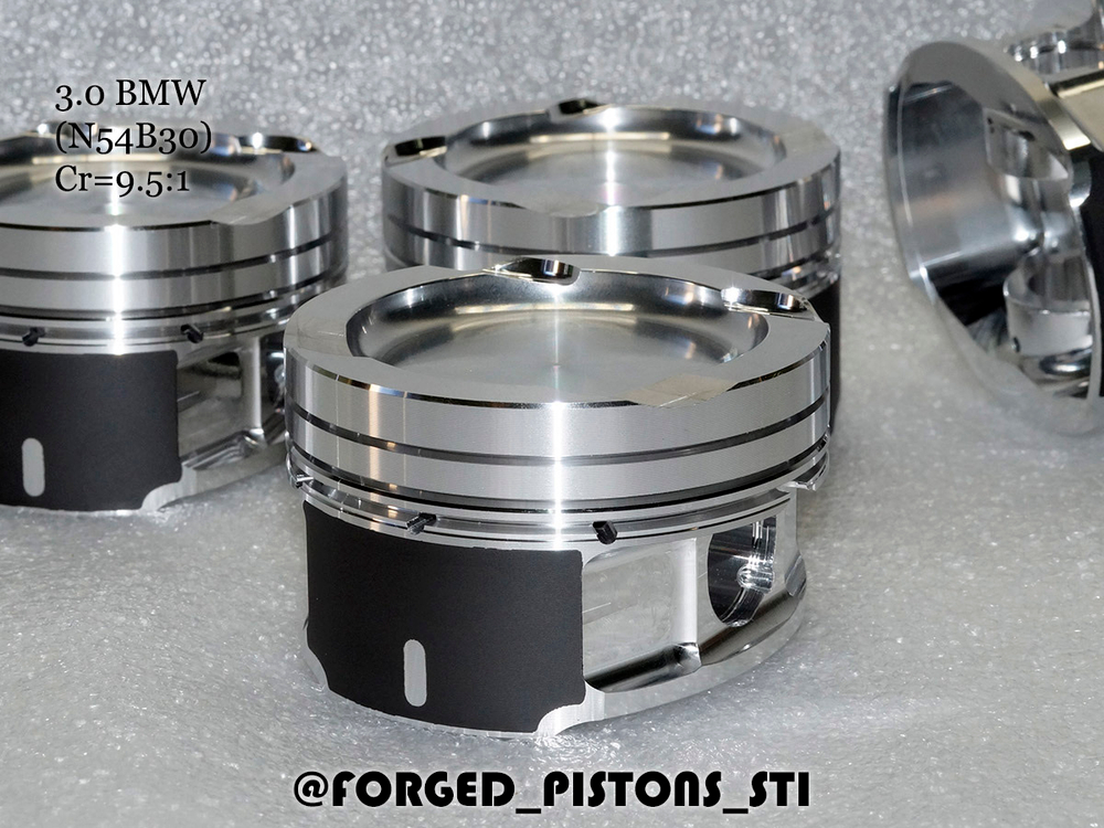 Кованые поршни СТИ 330.11.2 BMW 3,0l N54B30 ТУРБО Forged Pistons STI