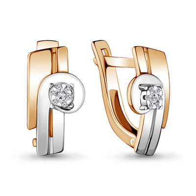 941610к Серьги из Золота с бриллиантами из коллекции "Mon Amour"