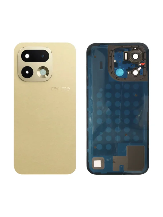 Задняя крышка для Realme 16 Pro Золотая (Gold) со стеклом камеры