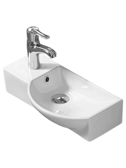 Раковина подвесная (глянцевая белая) WeltWasser WW AISBACH 7950 GL-WT L 505х235х125