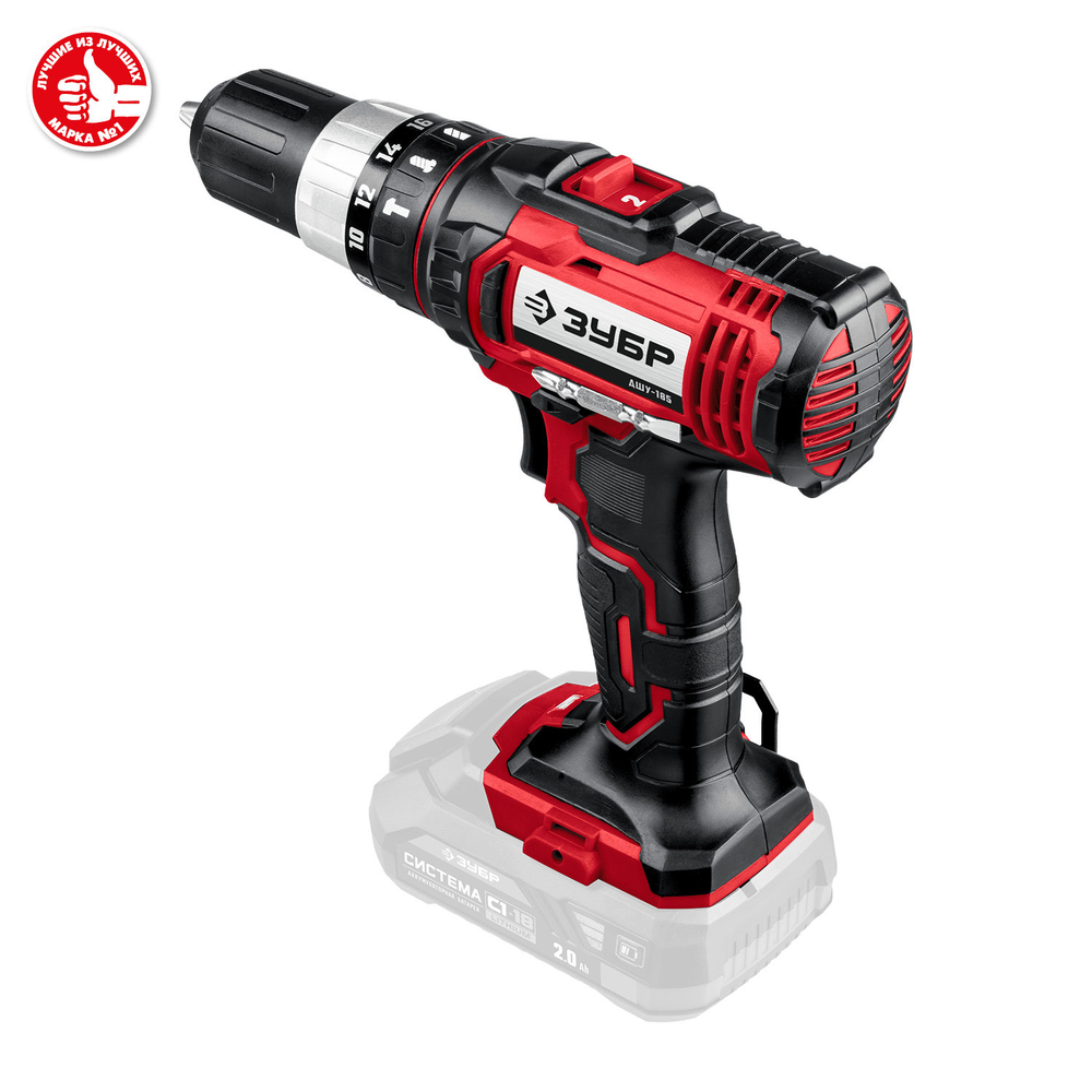 Дрель-шуруповерт ударная Зубр Мастер ДШУ-185 18В