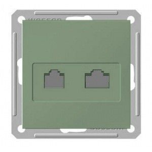 Розетка телефонная RJ11+компьютерная RJ45 категория 5E с/у, механизм W59 шампань Schneider Electric
