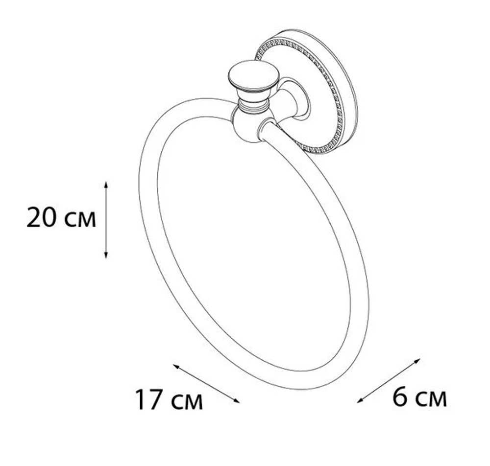 "ADELE" Полотенцедержатель кольцо FX-55011