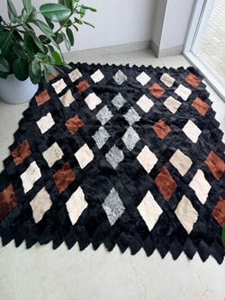 Покрывало меховое ковер из шкуры овчины