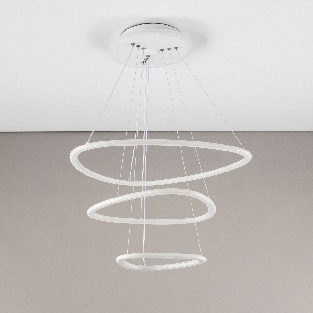 Citilux Неон Смарт CL731A330E RGB Умная подвесная люстра Белая