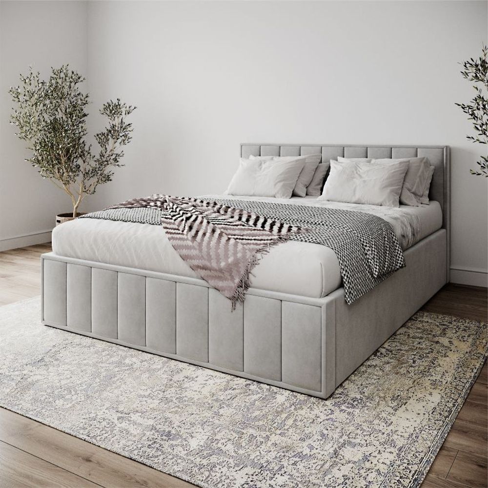 Кровать Лана (М) 1,4 Серый Софт