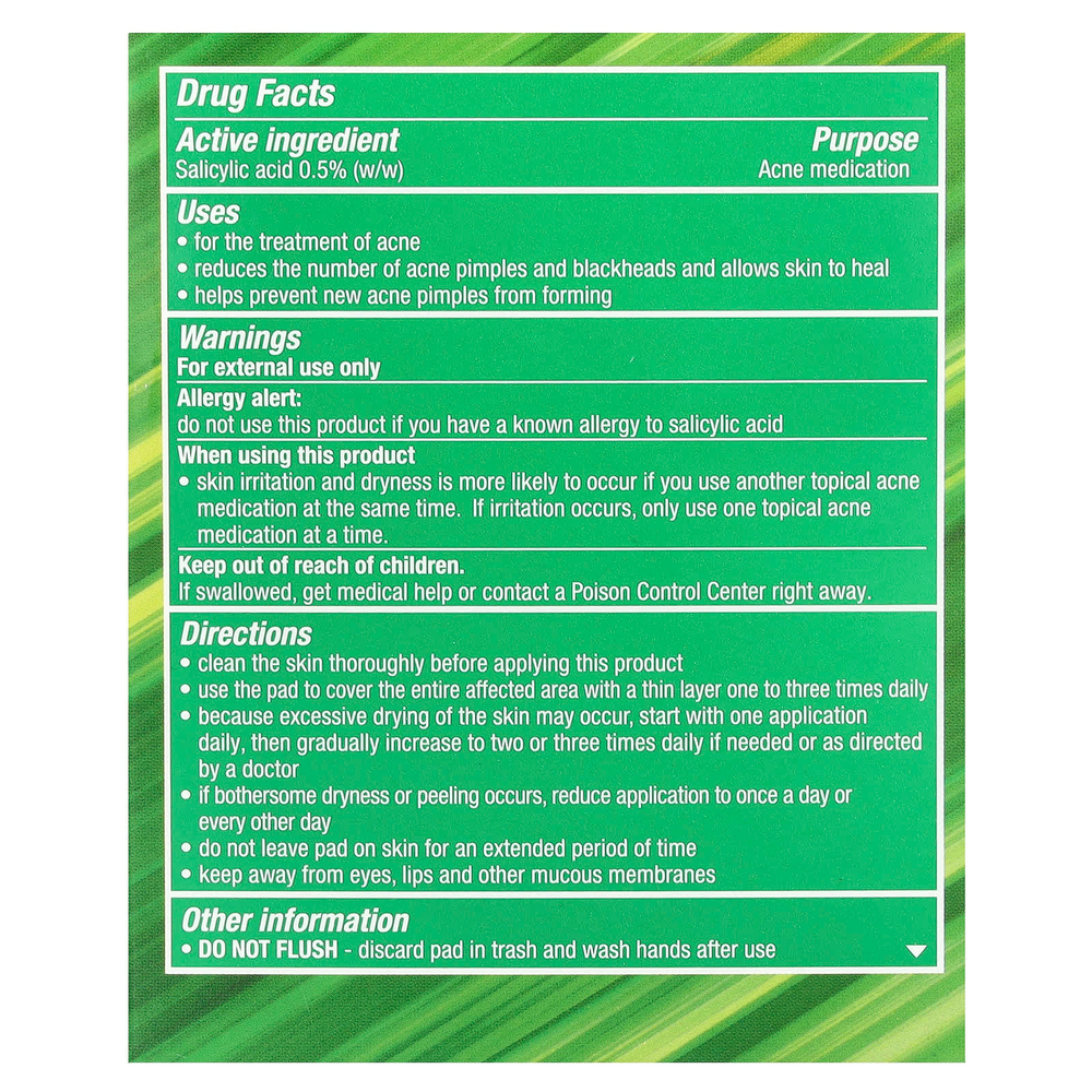 Stridex, Sensitive с алоэ, без спирта, 90 мягких салфеток