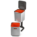 Контейнер для мусора с двумя баками totem compact, 40 л, нержавеющая сталь