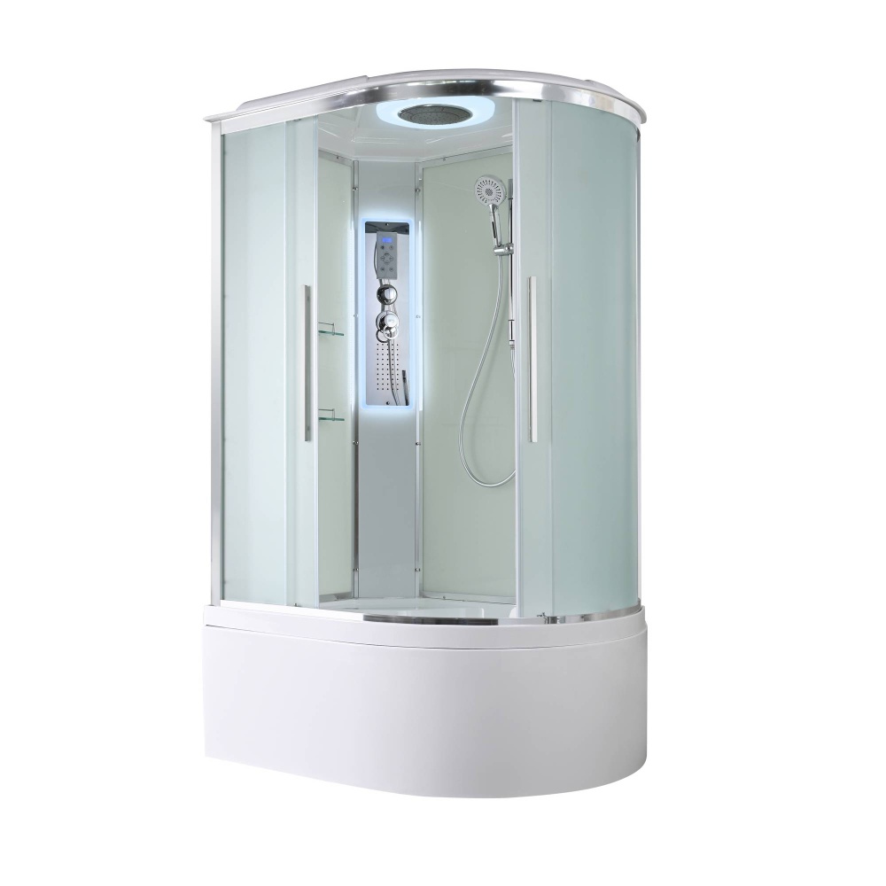 Душевая кабина AvaCan (АваКан) EM5811LLED с высоким поддоном, с ГМ, с электрикой и LED освещением, 110х80х220