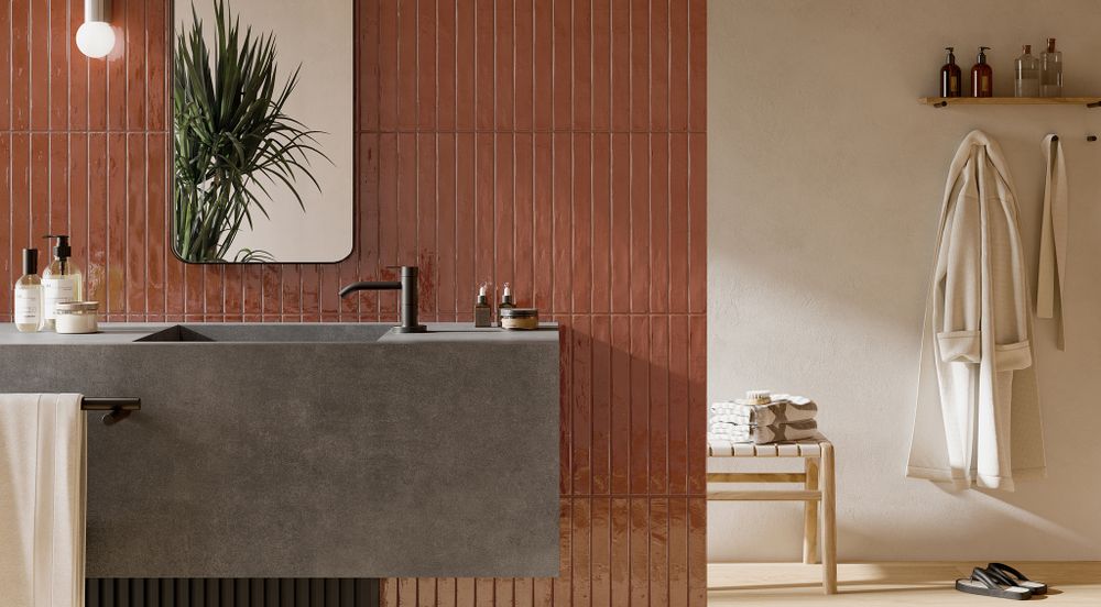 Ригельная плитка Rondine Colors Red 450x48x9,9