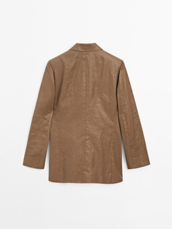 Massimo Dutti Двубортный блейзер - Studio, норка