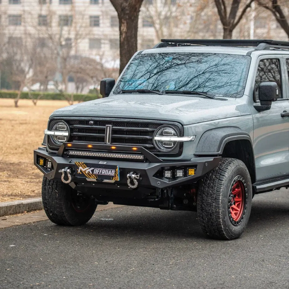 Силовой передний бампер MEIKA Tank 300 2021+ Танк дуга лебедка 3 фонаря свет