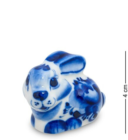 ГЛ- 211 Фигурка «Кролик» (Гжельский фарфор)