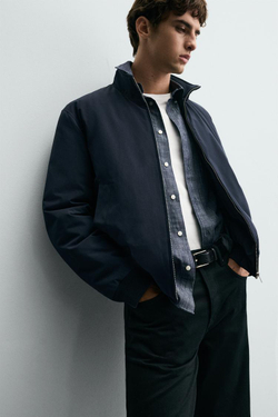 ZARA ТЕХНИЧЕСКИЙ БОМБЕР, МОРСКОЙ СИНИЙ