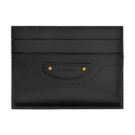 Balenciaga Neo Classic Solid Color Cow Leather Card Holder Card Holder Women"s Black