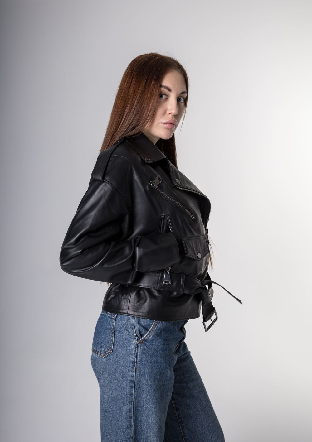 Косуха из натуральной кожи