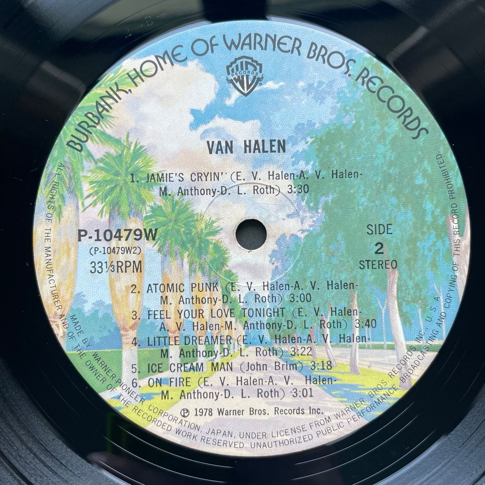 Винтажная виниловая пластинка LP Van Halen Ice Cream Man (Япония 1978) (Оби)