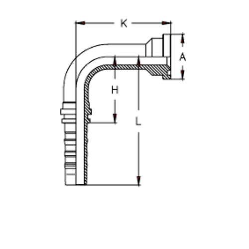 Фитинг DN 32 SFL 1.1/4 50.8 (90) CS (удлинен. К=112)