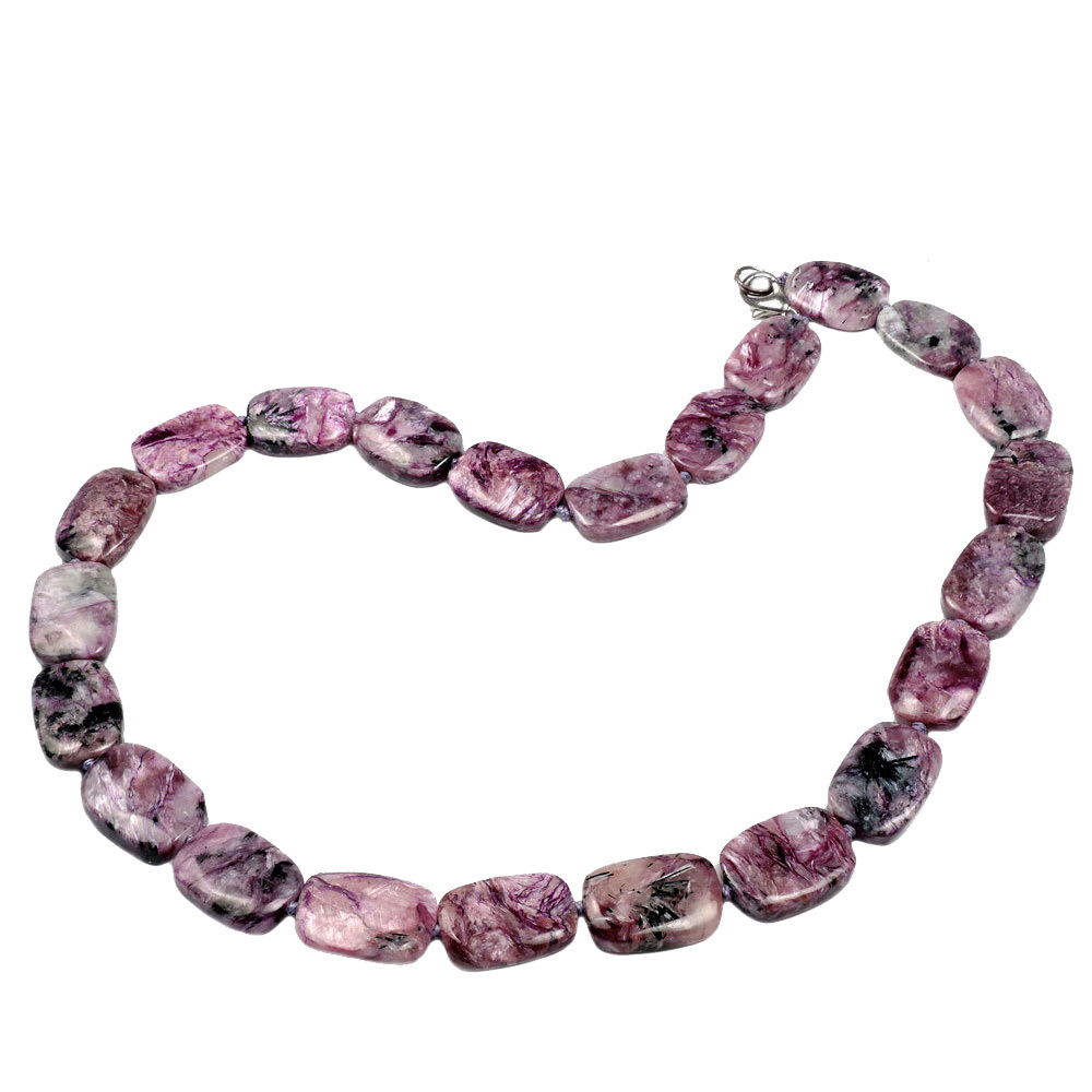 Бусы "Багеты" чароит асс.